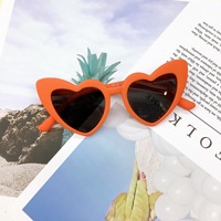 Nouveau style enfants silicone enfants lunettes de soleil polarisées coeur belles lunettes de soleil