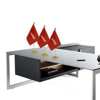 Drapeaux de bureau personnalisés à un seul mât, à bout rond ou pointu, avec drapeaux de pays du monde entier