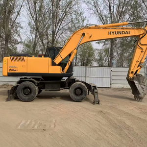 Excavatrice sur pneus Hyundai R210w-7 d'occasion, haute stabilité, 21 tonnes, moteur d'origine, meilleures performances, en vente - Product Image 3