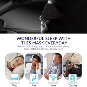Full Shading Sleep <b>Eye</b> <b>Mask</b> for Material Memory Foam Adjustable Textured Hollow Zero Pressure <b>Eyes</b> Long Eyelashes Friendly - Product Image 2