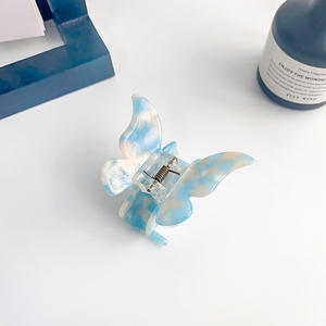 BLISSLIFE, recién llegado, pinzas para el pelo de mariposa para mujer, pinzas para el pelo de acetato de colores simples, accesorios para el cabello de forma dulce para niña - Product Image 5