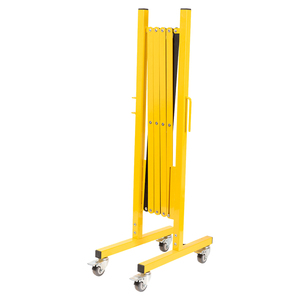 Barrière de sécurité pliable en acier extensible de <span class=keywords><strong>2</strong></span>,5 m, barrière mobile rétractable pour le contrôle des foules avec roues pour les événements de construction - Product Image 5