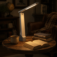 Lampe de poche carrée simple en ABS moderne, lampe de bureau LED portable, flexible, à pression longue durée, à gradation progressive, multifonctionnelle