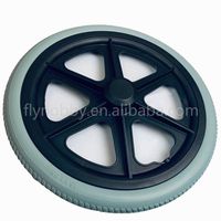 Roues de fauteuil roulant de 15 pouces, roues en plastique pour chariot médical