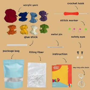 Kleurrijke Koi Vis-Vormige Gehaakte Pop Materiaal Kit Eenvoudige Gehaakte Beginner Kit Verwacht Moeder Cadeau Breien Knutsel - Product Image 6