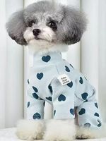 Vêtements pour animaux de compagnie de luxe OEM pour la Saint-Valentin, pour chiens et chats, combinaison en polaire chaude, manteau à quatre pattes, pyjama pour chiot, pull pour chien