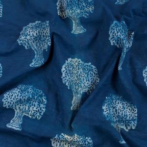 Nueva Colección de Telas de Algodón Índigo con Estampado de Árbol Hecho a Mano para Ropa, Vestidos, Textiles para el Hogar y Bolsos, Técnicas No Tejidas - Product Image 4