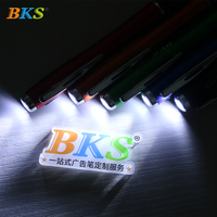 가장 인기 있는 맞춤형 브랜드 홍보용 LED 라이트 레이저 로고 볼펜 소프트 터치 플라스틱 블랙 잉크 1.0mm
