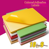Papel Autoadhesivo Mate y Brillante en Colores A4, Hoja de Etiquetas Imprimibles por Inyección de Tinta y Láser para Etiquetas de Logotipo y Embalaje