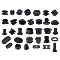 Anillos de Silicona RF-001 Negros para Cables, Venta al por Mayor del Fabricante, Fundas para Cajas de Alimentación, Anillos de Doble Orificio y Múltiples Orificios de Instalación Rápida