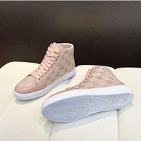 Chaussures de sport imprimées de luxe pour femmes, vente en gros directe d'usine, baskets en toile à tige haute, baskets de créateur pour femmes