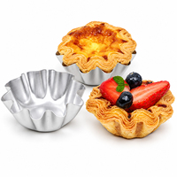 Mini moule à gâteau en aluminium, moule à tartelettes, moule à muffins, moule à cupcakes cannelés, ustensiles de cuisson anodisés pour cafés et boulangeries
