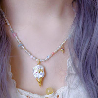 Ensemble de bijoux pour femmes, collier et boucles d'oreilles en perles de style européen et américain, tendance, chaîne de clavicule, plaqué or