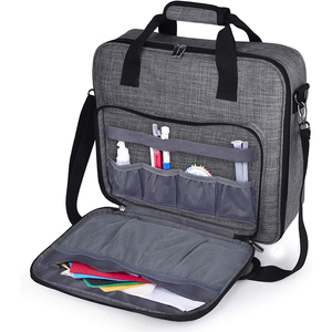 Étui de transport pour machine à coudre gris tendance, sac de voyage universel avec bandoulière, échantillon gratuit - Product Image 1