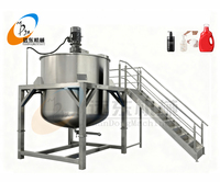 Cuve de mélange à cisaillement élevé monocouche fixe de 500L, 1000L, 3000L, 5000L pour shampoing, lessive et savon vaisselle à froid