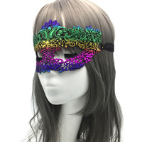 Masque de mascarade noir en dentelle imprimé UV 1 couleur pour bal masqué et fête d'Halloween