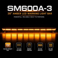 SM600A-3 38 Zoll Vollgröße-Lichtleiste 132 LED ECE R65 R10 SAE J845 51 Muster 12-24V Bernstein Rot Blau 3 Jahre Garantie
