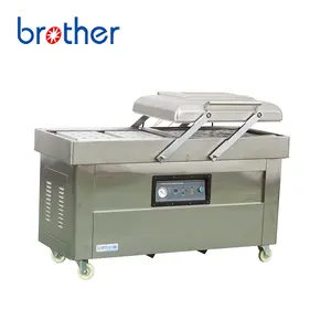 Brother DZ500/2SB düz tip çift odacıklı vakum paketleme makinesi büyük ticari vakum yapıştırma makinesi kuru ve ıslak