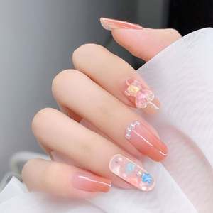 2024 style chaud été 3D Nail Art décalcomanies <span class=keywords><strong>Mickey</strong></span> Bow Sakura doux poterie tranche multi-forme acrylique bricolage Nail Art décorations - Product Image 6