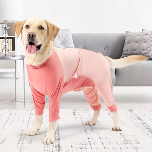 Ropa para Perros Fishprincess, Cuello Alto, Anti-Pérdida de Pelo, para Perros Grandes, Pijama Gris, Ropa Rosa para Mascotas - Product Image 3