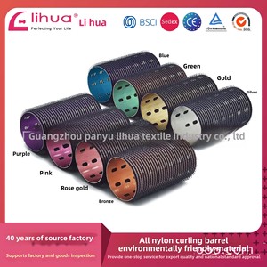 Antique Bronze-colored Nylon Aluminum-core Strap Hair <strong>Rollers</strong> <strong>Large</strong> and Medium Sizes Including <strong>Roller</strong> Clip; Lihua Hair <strong>Rollers</strong> - Product Image 3