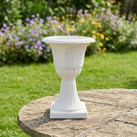 Pots de fleurs décoratifs modernes de luxe en PP pour hall d'hôtel, pots de jardin artistiques en forme de coupe irrégulière, jardinières suspendues ou au sol de style vintage