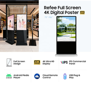 Màn hình quảng cáo kỹ thuật số đứng sàn trong nhà, dạng <span class=keywords><strong>Totem</strong></span>, hiển thị video thương mại - Product Image 2