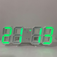 Jam Alarm Digital Termometer Plastik 3DLED - Jam Alarm Pintar Modern dengan Lampu Malam - Lampu USB Plug-in untuk Meja/Desktop