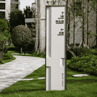 Pylône d'orientation modulaire extérieur autoportant pour système de signalisation directionnelle destiné aux communautés de condos, bureaux, campus et centres commerciaux