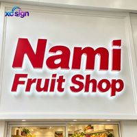 Enseigne personnalisée rétroéclairée en LED acrylique 3D, lettres en acier inoxydable, transformateur AC, pour commerce, maison, devanture de magasin, bâtiment, mur, commerces