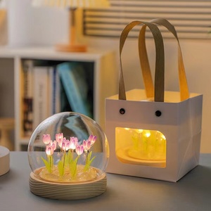 2025 Hot Sale DIY <strong>Tulip</strong> Glass <strong>Table</strong> Lamp Night Light Birthday Christmas Gifts Crystal Ball Flower <strong>Tulips</strong> LED - Product Image 4
