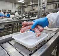 Coupes de cou de poulet congelées Halal en gros IQF pour l'exportation, coupes de cou de poulet congelées en vrac, abats de volaille nettoyés, cage à poulets
