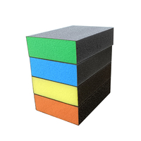 Bloc de ponçage abrasif éponge de ponçage 100*70*25Mm et éponge de sable à main réutilisable à quatre côtés