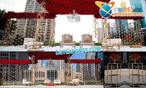 Décorations de mariage royales gujarathies, mandap Bollywood, mandap Rajwada, mandap durable en fibre sculptée et panneau Maharani pour les fêtes UKUK - Product Image 6