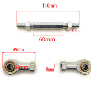Kit de biellettes de direction de 8 mm avec rotule M8 pour mini quad électrique pour enfants de 47 cc 49 cc, karting, buggy, quad, pièces de moto, 150 mm 170 mm - Product Image 4