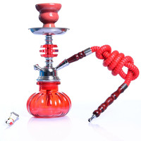 Chicha portable de luxe à double tuyau, petite taille, couleurs assorties, avec bol en acrylique et éléments métalliques, vente en gros à prix abordable