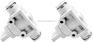 Vanne d'arrêt manuelle HVFF, connecteur rapide à poussoir, raccord de tuyau pour compresseur d'air et d'eau, 4mm 6mm 8mm 10mm 12mm - Product Image 2