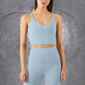 European American XL High-Intensity Sports Bra Set High Elastic Breathable Fitness Bra I-Shaped Yoga <b>Vest</b> Shock-Proof Simple - Product Image 2