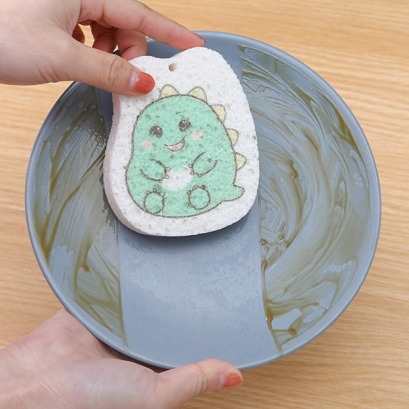 Мультяшная водопоглощающая сжатая губка, салфетка для воды и большей кисти