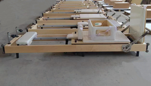 Reformer Commercial de Haute Qualité pour la Maison, Équipement de Gymnastique, Yoga, Beige, en Bois d'Érable, Pliable - Product Image 6