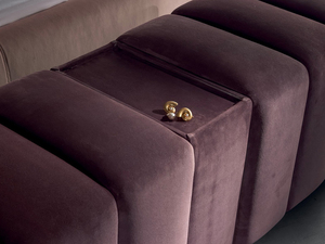 Set furnitur kamar tidur mewah, bangku Ottoman pelapis beludru ungu mewah <span class=keywords><strong>Modern</strong></span> - Product Image 3