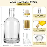 Bouteilles de vin et de liqueur hermétiques à fond épais et lourd de 100 ml, 200 ml, 250 ml, 375 ml, 500 ml, 750 ml, 1000 ml, 375 ml pour boissons, whisky, huile, vinaigre