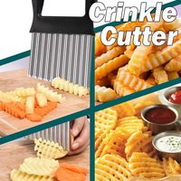 Golfvormige aardappel- en frietjes-snijder, multifunctionele gegolfde snijder voor groenten en fruit
