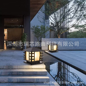 ไฟเสาพลังงานแสงอาทิตย์กันน้ำ ไฟ LED สำหรับสวนกลางแจ้ง วิลล่า ประตูรั้ว ลานบ้าน ประตูทางเข้า รั้ว โคมไฟ - Product Image 3