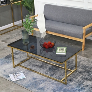 Living Room Hotel Chinese Geometric Small Tall Mirror Metal Gold Glass 1 End Coffee <strong>Side</strong> <strong>Sofa</strong> <strong>Table</strong> and TV Stand Set - Product Image 3