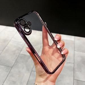 เคสใสแข็งแบบมีแผ่นป้องกันกล้อง ผลิตจากวัสดุ PC สำหรับ iPhone 16 Pro Max 15 Plus 14 13 12 11 XR XS Max - Product Image 4