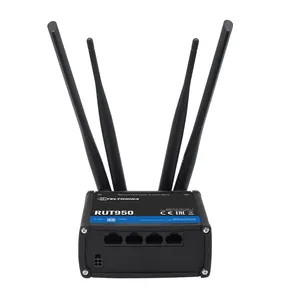 Router Perangkat Keras Teltonika RUT950 Rugged 4G LTE WiFi Router Seluler 2x SIM Router dengan Ethernet 3x LAN VPN Modbus I/O 1x WAN