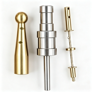 Custom Precision CNC Lathe Machining Multi <b>Step</b> Brass Stainless Guide Shaft Knurled Adjust Screw Fixture Hardware - Product Image 3