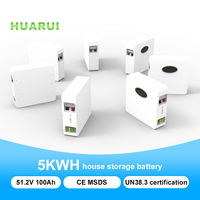 Vente en gros d'usine HUARUI AF5KL Système de stockage d'énergie LiFePO4 empilable 51,2 V pour une utilisation solaire hors réseau à domicile