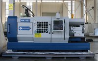 Mesin Bubut Pipa Horizontal Flat Bed CNC Luzhong 130mm QK1327 Spindle Bore Heavy Duty GSK Mesin Pemotong Logam